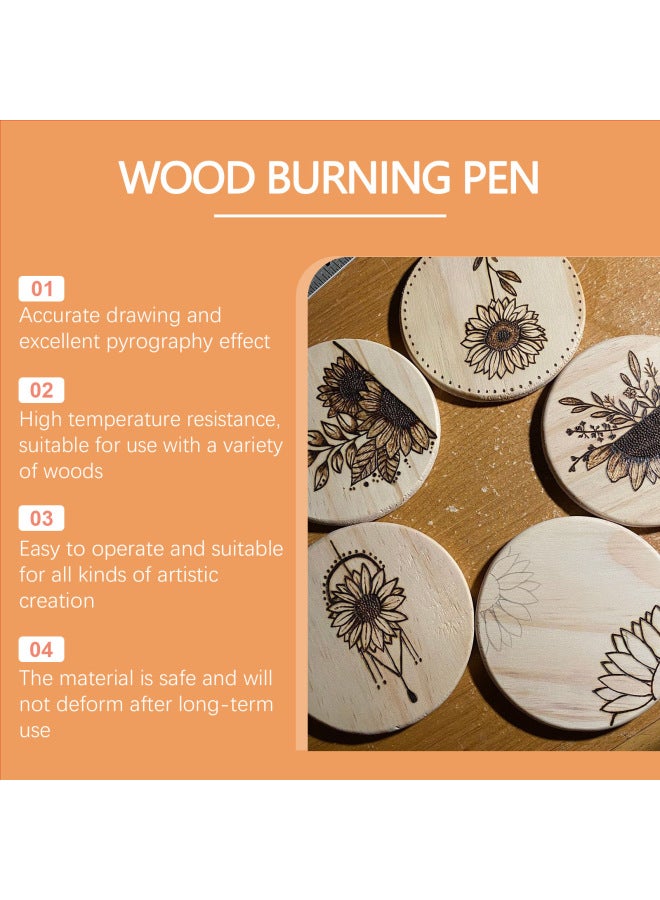 JUE FISH Wood Burning Marker Pen Wooden Coaster Leather Handmade Diy Design Burning Brush - Image 4