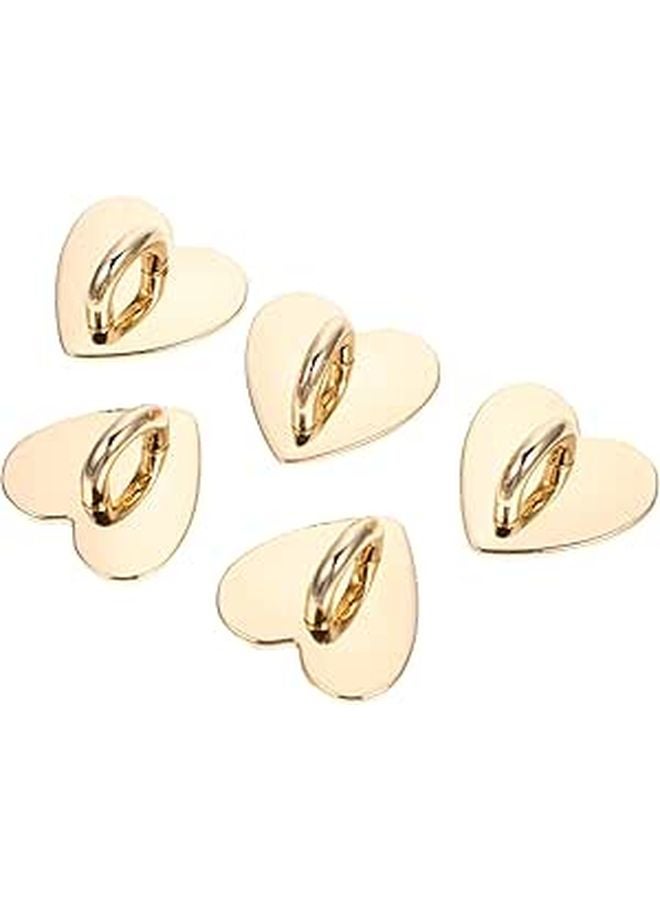 Adhesive Metal Heart Shaped Phone Grip Ring Stand Finger Hook Case For Mobile Phone - Image 1