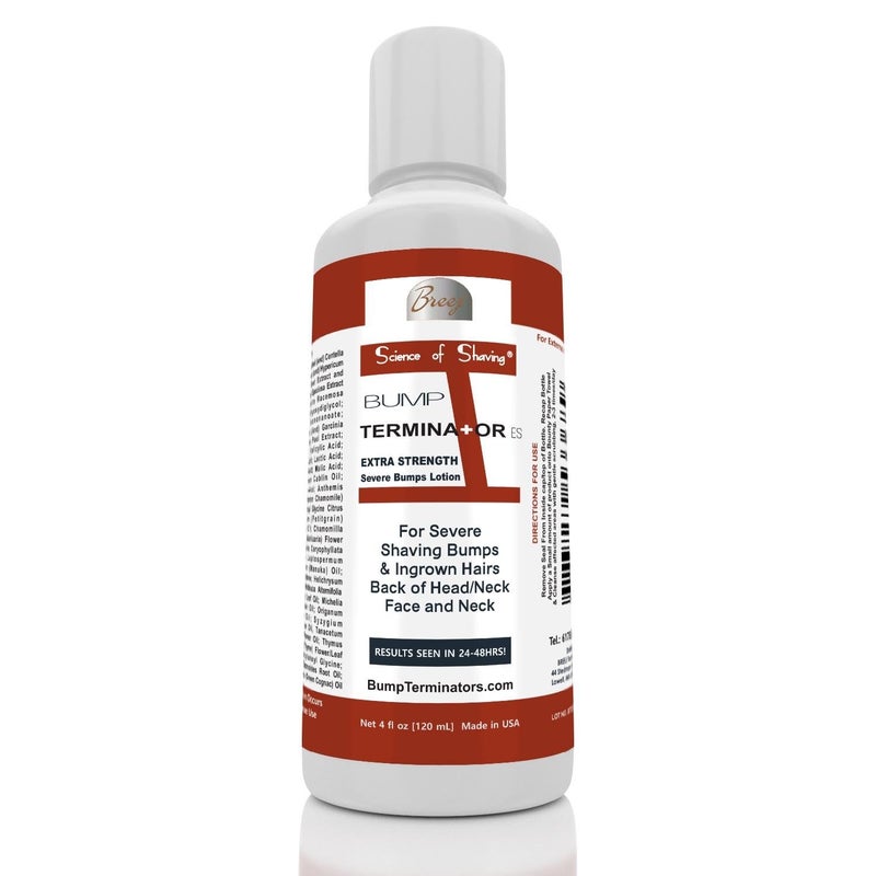 BUMP TERMINATOR EXTRA STRENGTH Severe Bumps Treatment  Razor Bumps And Ingrown Hair Treatment  Bikini Bumps  Back of Head Bumps And Ingrown Hair Treatment 4 oz Pack of 1