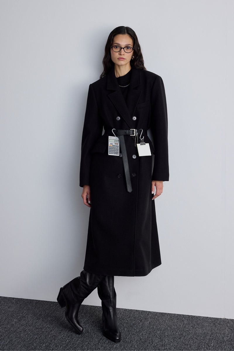 Manuka Tailored Masculine Coat Black  - Image 1