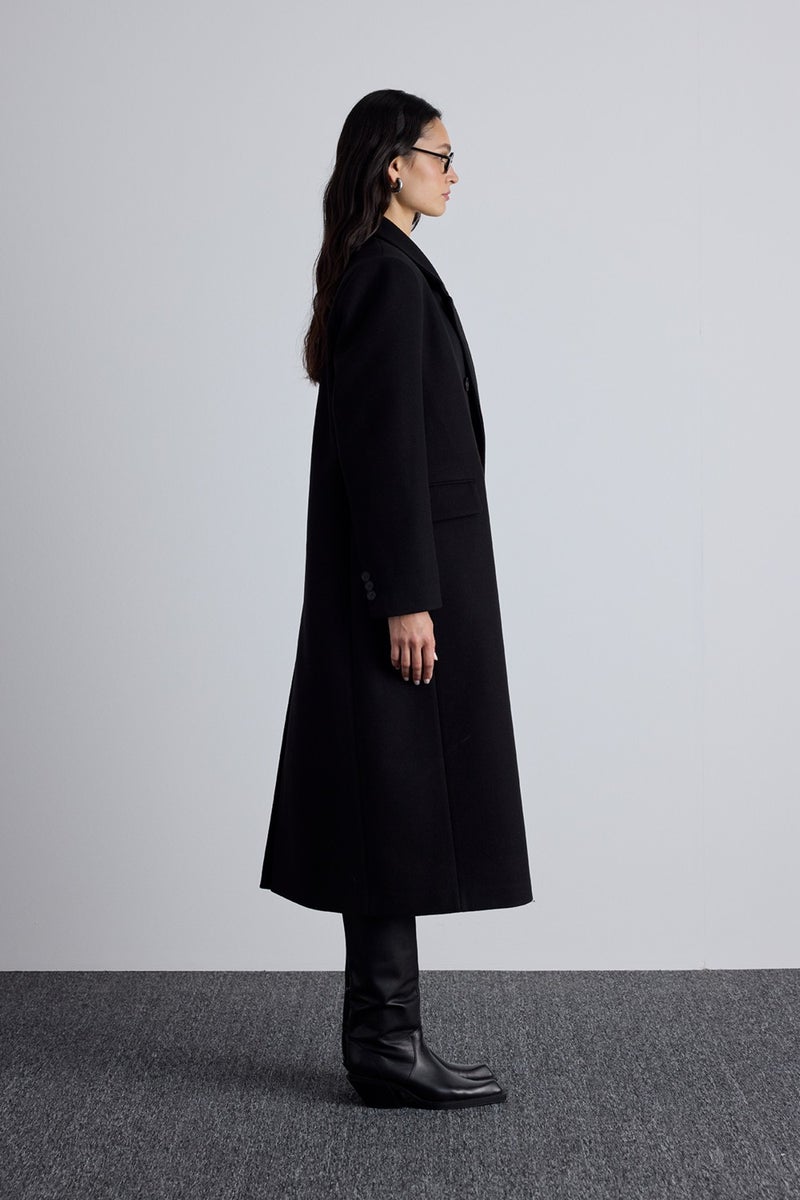 Manuka Tailored Masculine Coat Black  - Image 4