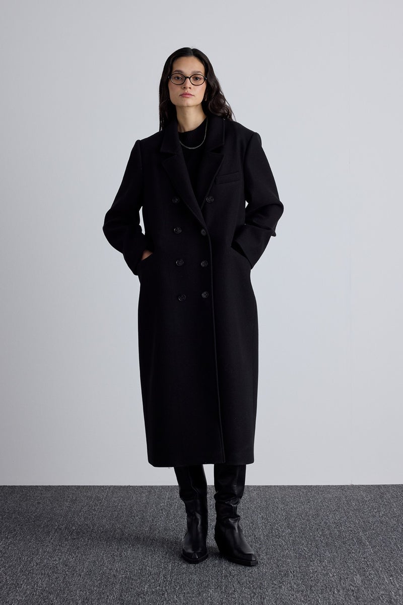 Manuka Tailored Masculine Coat Black  - Image 3