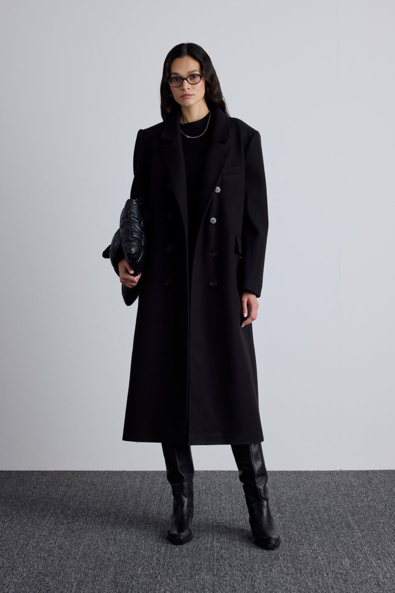 Manuka Tailored Masculine Coat Black  - Image 2