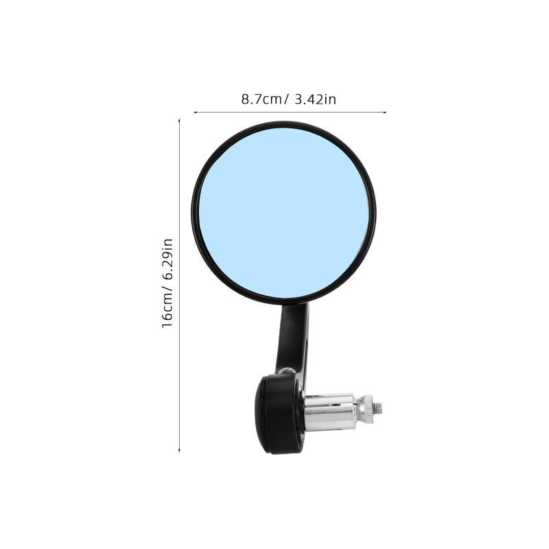 Retro Black Motorcycle Rear View Mirrors 1 Pair For Scooter Electric Bike Safety - Image 3