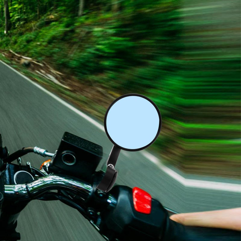 Retro Black Motorcycle Rear View Mirrors 1 Pair For Scooter Electric Bike Safety - Image 5