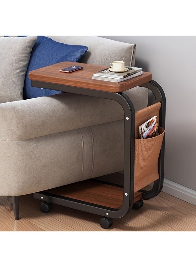 هومستر طاولة جانبية حديثة تدحرجت مع آلية انزلاقية -إطار خشبي ومعدني خفيف الوزن، تصميم صغير لغرفة المعيشة، غرفة النوم، أو الأريفة، مثالية للقهوة والكتب، والزهور الزخرفية، الطاولة الجانبية الأريكة، زهرية الزهور الزخرفية، زهرية المعادن الأنيقة - Image 1