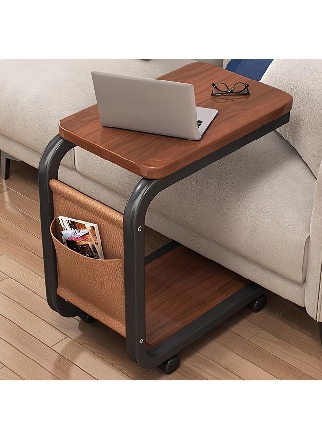 هومستر طاولة جانبية حديثة تدحرجت مع آلية انزلاقية -إطار خشبي ومعدني خفيف الوزن، تصميم صغير لغرفة المعيشة، غرفة النوم، أو الأريفة، مثالية للقهوة والكتب، والزهور الزخرفية، الطاولة الجانبية الأريكة، زهرية الزهور الزخرفية، زهرية المعادن الأنيقة - Image 5