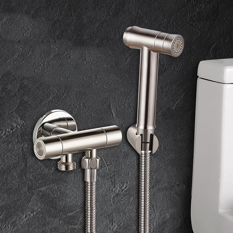 Handheld Toilet Sprayer Stainless Steel Portable Diaper Sprayer with Hose and Bracket Size A - Image 5