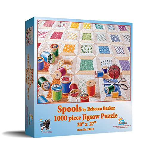 SUNSOUT INC - بكرة - 1000 قطعة لغز الصور بواسطة الفنانة: ريبيكا باركر - الحجم النهائي 20" × 27" - رقم المنتج# 24218 - Image 2