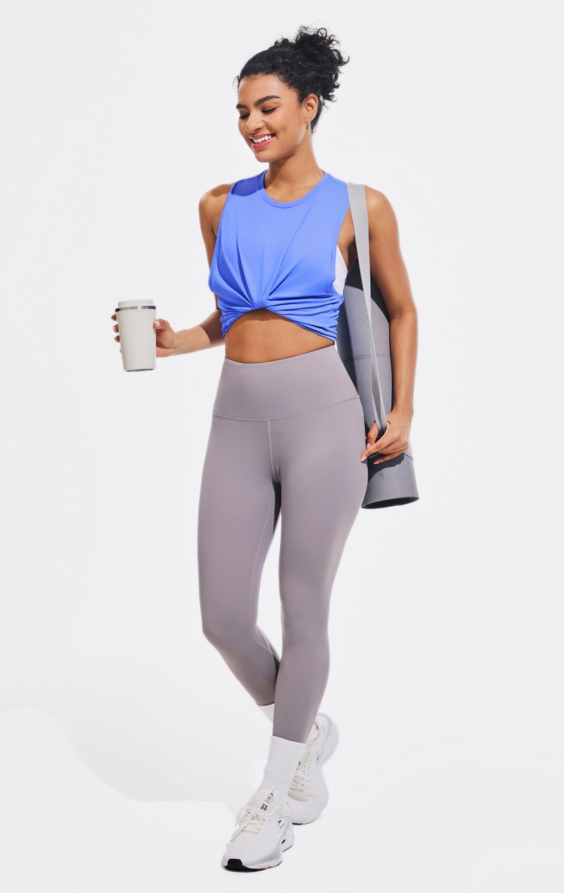 JOYSPELS Workout Tank Tops for Women, Ice Silk Quick Dry Athletic Crop Top, Loose Fit Running Yoga Gym Shirts - Image 5