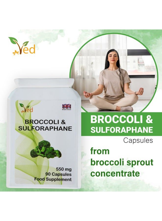 Ved Broccoli Sulforaphane, Broccoli Powder Rich in Vitamins and Minerals, 550 mg, 90 Capsules (Supply for 45 Days) - Image 3