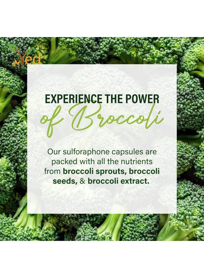 Ved Broccoli Sulforaphane, Broccoli Powder Rich in Vitamins and Minerals, 550 mg, 90 Capsules (Supply for 45 Days) - Image 5
