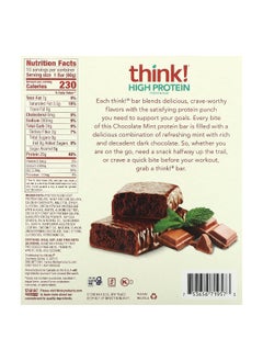 think! Think !, High Protein Bars, Chocolate Mint, 10 Bars, 2.1 oz (60 g) Each  - Image 2