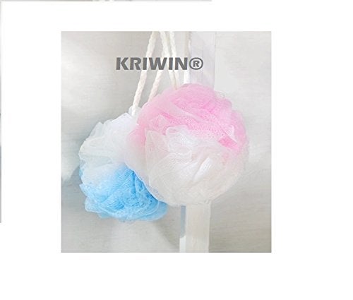 KRIWIN Set of 4 Bath Loofahs(Large Size) 45 grams (Pink & Blue) - Image 2
