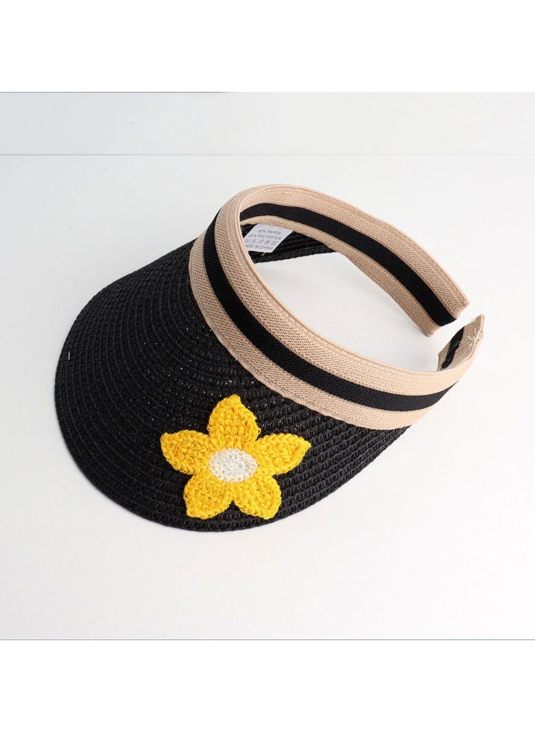 KUYING - New Children's Breathable Headless Sunshade Knitted Hat - Image 1