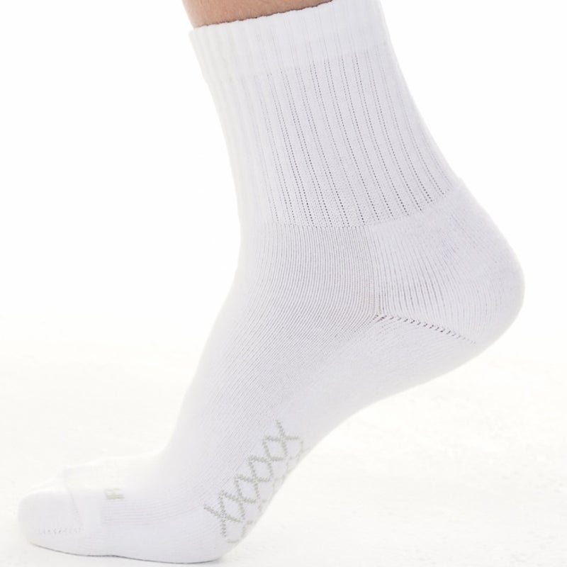 Elementa Crew Socks 6 Pairs (3 Black & 3 White) – Comfortable Breathable Cotton Blend Socks for Daily Wear, Sports & Casual Use - Image 3