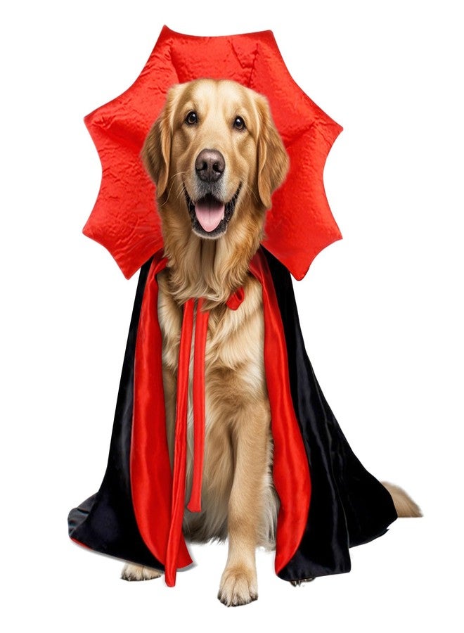 Wiz BBQT Golden Retriever Halloween Costume, Extra Large Dog Vampire Cape Cloak for Great Dane German Shepherd, Big Dog Halloween Costumes XL(Vampire,XL) - Image 1