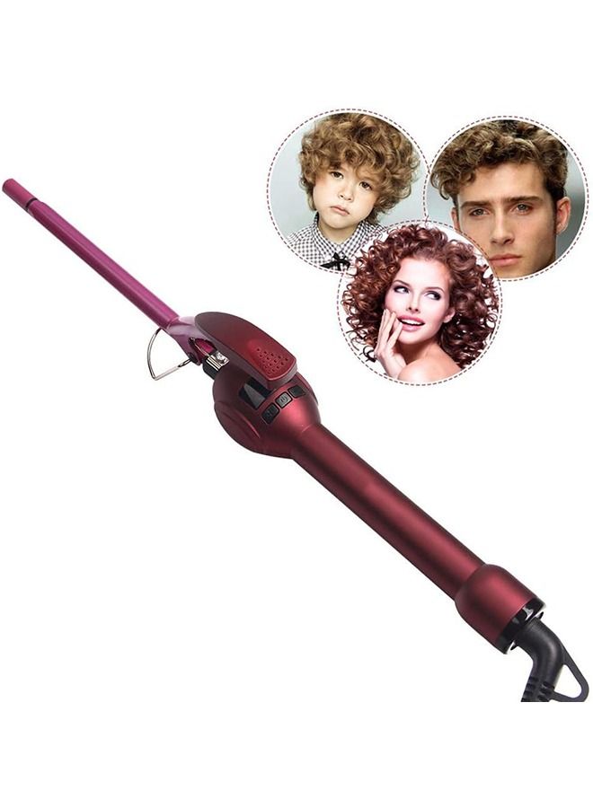 Arabest 9mm Mini Hair Curler, Thin Ceramic Curling Iron for Short & Long Hair, Ceramic Curling Iron with LED Single-Tube Professional Tourmaline, 3/8 Inch  Barrel with Adjustable Temperature, Chopstick-Style Design - Image 1