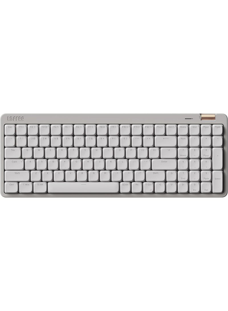 LOFREE Flow Lite 100 Keys Low Profile Mechanical Keyboard, Swappable Rechargeable Wireless Keyboard with 2.4G Receiver, Bluetooth and Wired Connection for Windows, Mac/Spector Linear Switches (Marble) - Image 1