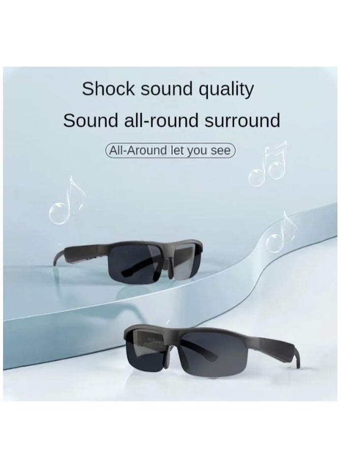 Generic Smart Bluetooth Glasses M6Pro Sunglasses Black Technology Bone Conduction Outdoor Cycling Driving Long Battery Life (Black)  - Image 5