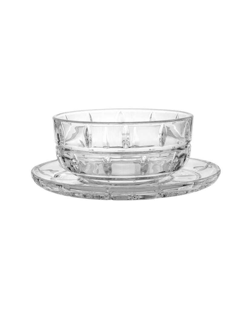 Elegant A yogurt set for sweets and nuts made of glass, 12 pieces, 6 yogurts + 6 plates - Image 3