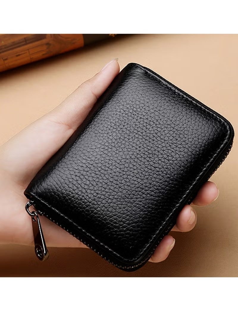 20-digit multi-function zipper card holder, large-capacity anti-degaussing bank card holder, compact and portable multi-card ID holder - Image 2