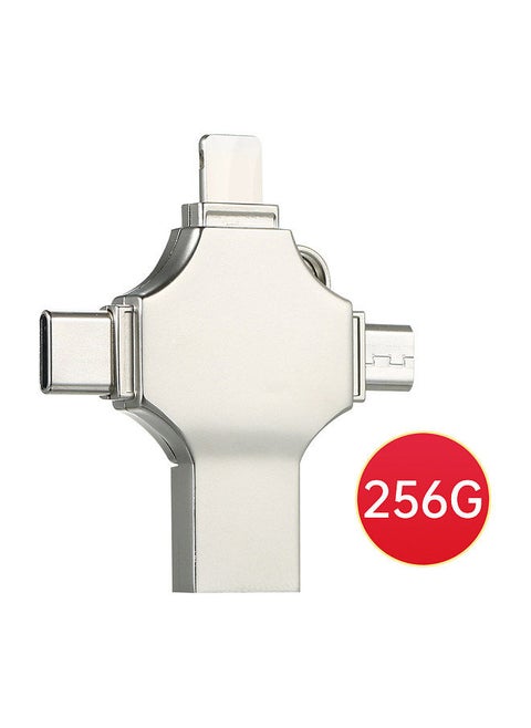 256GB 4-in-1 metal USB Flash drive Mobile phone computer dual-use Mini USB flash drive Support Type-C Micro USB iOS devices