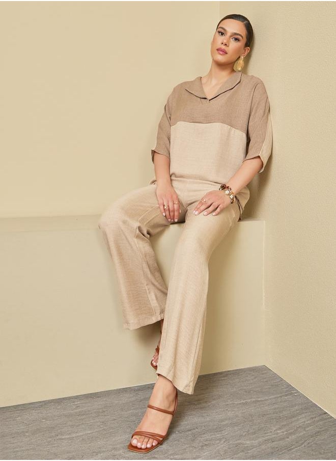 Oversized Collared Top and Wide Leg Pants Modest Set - pzsku/Z7607589FE710F943691FZ/45/_/1738970366/8fb5676a-c8af-4ea4-b778-dda23faa1f95