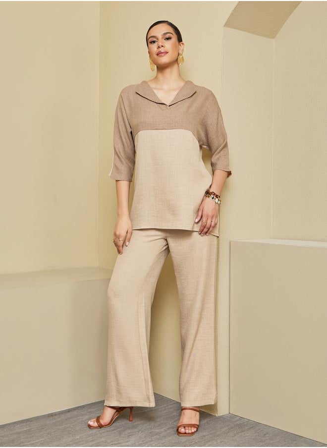 Oversized Collared Top and Wide Leg Pants Modest Set - pzsku/Z7607589FE710F943691FZ/45/_/1738970381/0b0a30eb-c547-4ff1-a0e8-d8b939a9fe34