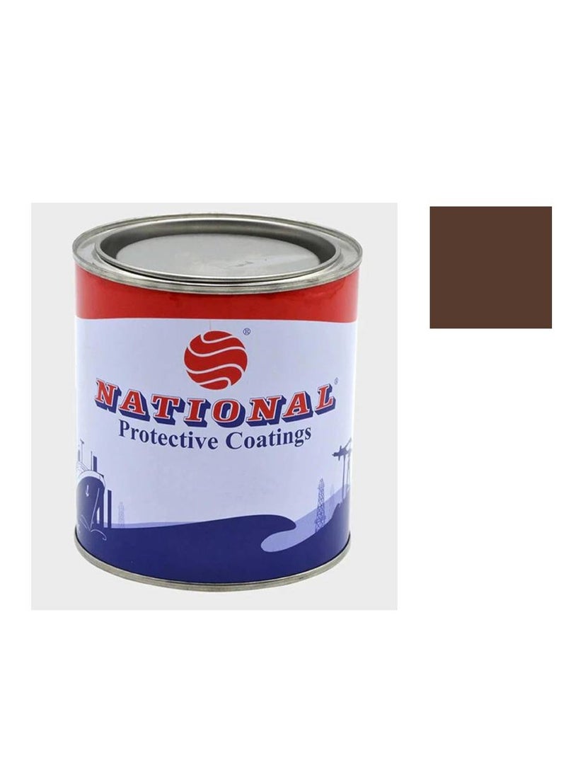 NATIONAL PAINTS دهان إينامل شوكولاتة 752 من الوطنية، تشطيب زيتي لامع للأسطح الخشبية والمعدنية - Image 1