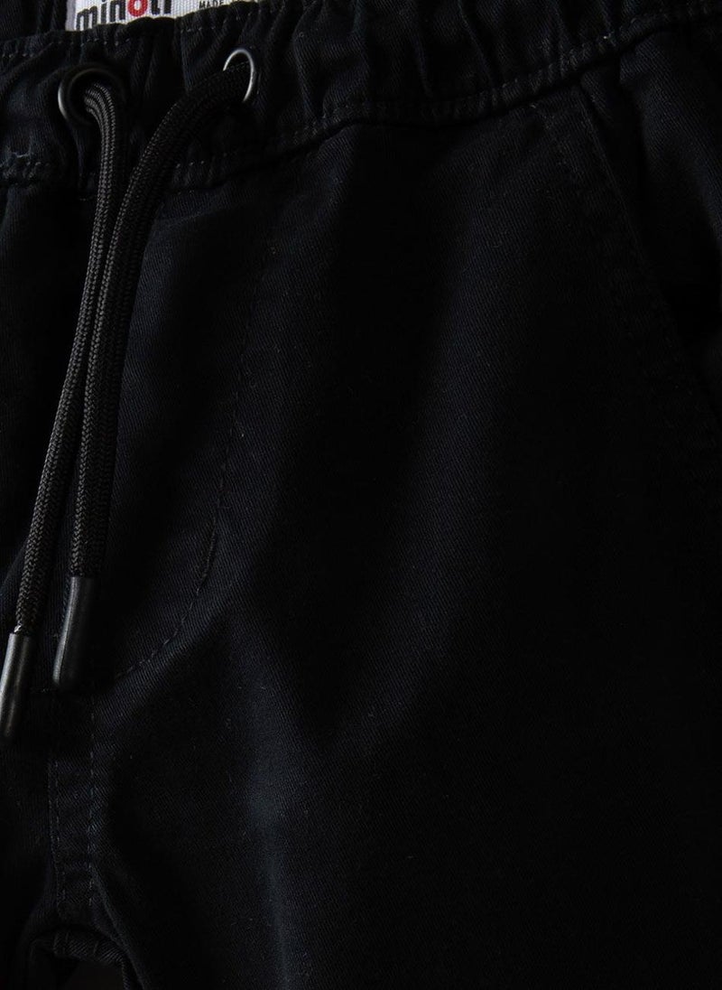 MINOTI Teen Cargo Trousers with Elastic Waist and Cuffed Ankles - Image 4