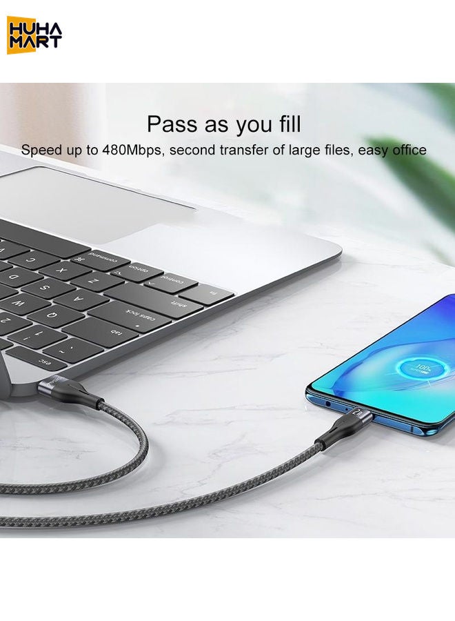 HuHa Mart Yesido CA121C 2A USB to USB-C / Type-C Fast Charging Data Cable, Length:1m  - Image 2