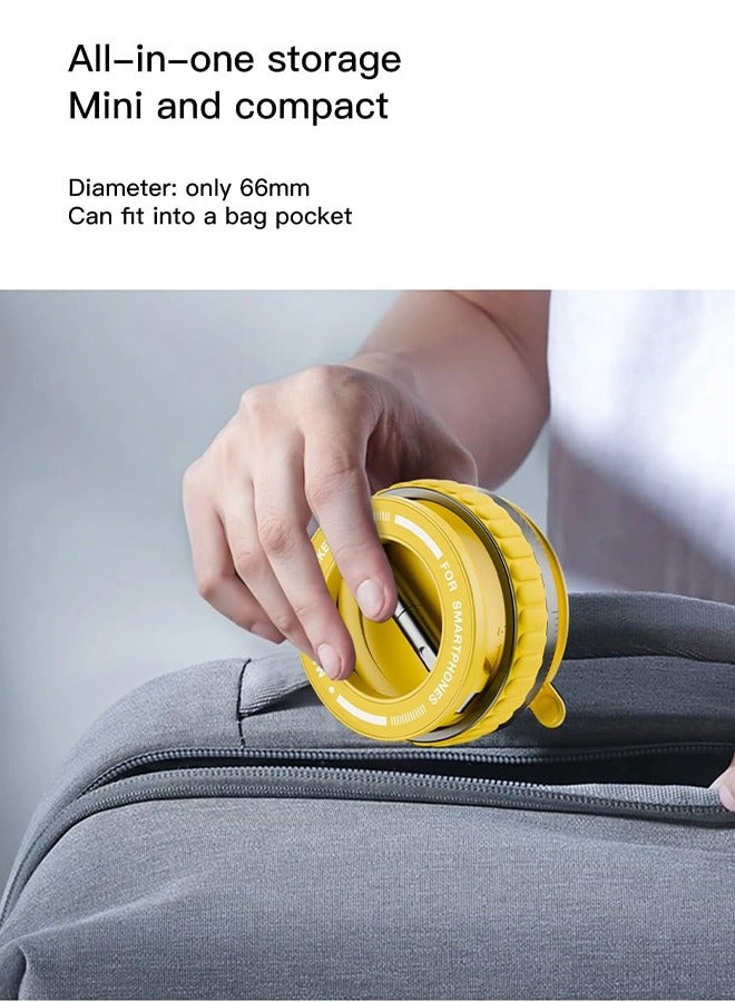 Upgraded 360° Strong Magnetic Car Phone Holder for MagSafe,[Quick Install] Ultra-Vacuum Suction Cup Adjustable Phone Holder for All Smartphones and All Car Models,Gifts for Men Women(Yellow)  - Image 4