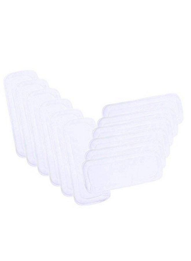 The Little Lookers 4 Layer Nappy Cloth Liners Washable & Reusable Microfiber Diaper Insert Pads For Babies Infants Children Toddlers (White Pack Of 12)  - Image 1