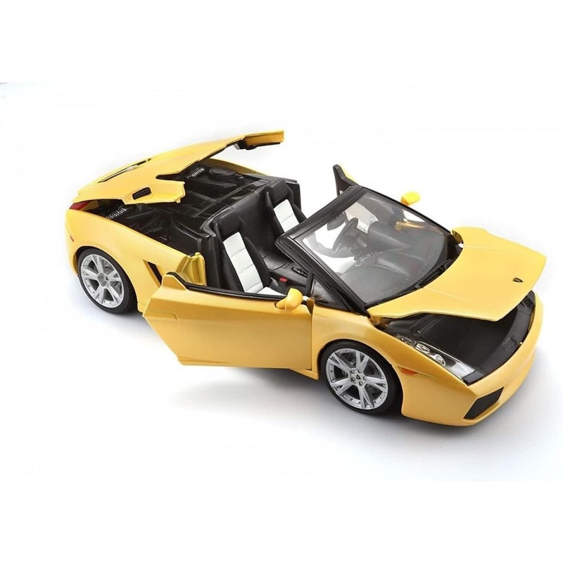 بوراجو سيارة لامبورجيني جالاردو سبايدر 1/18 الحديدية - اصفر - ‎18-12016 - Image 3