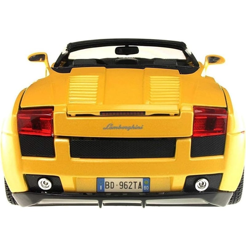 بوراجو سيارة لامبورجيني جالاردو سبايدر 1/18 الحديدية - اصفر - ‎18-12016 - Image 4