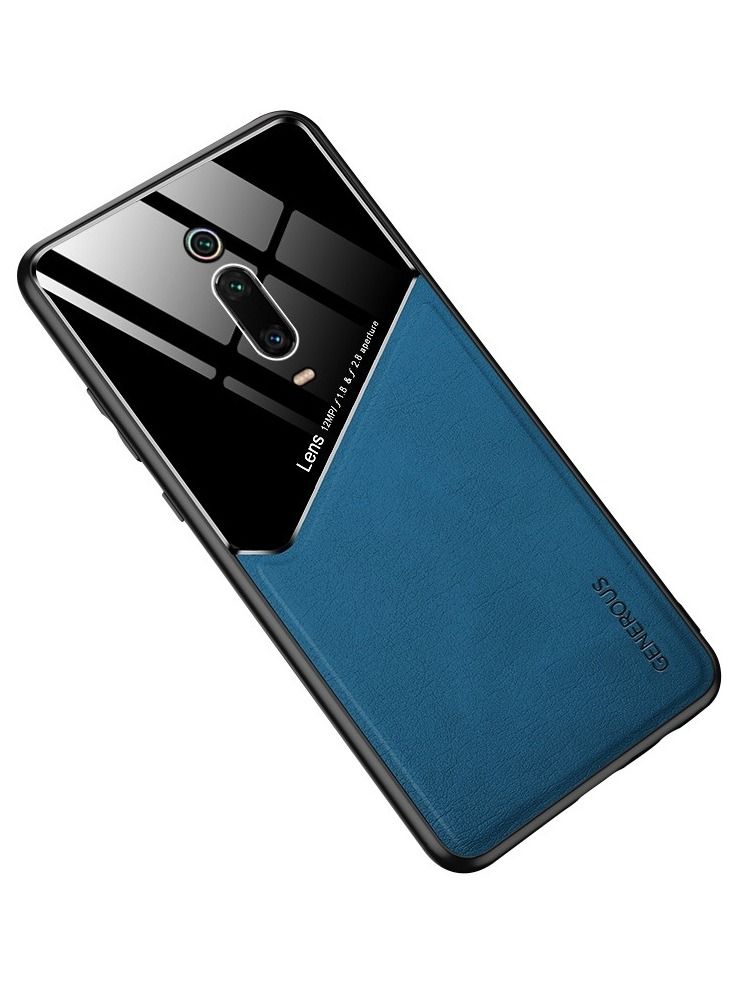 Case Leather Texture Car Magnetic Phone Cover For Xiaomi Mi 9T/Redmi K20/K20 Pro_Blue - Image 1
