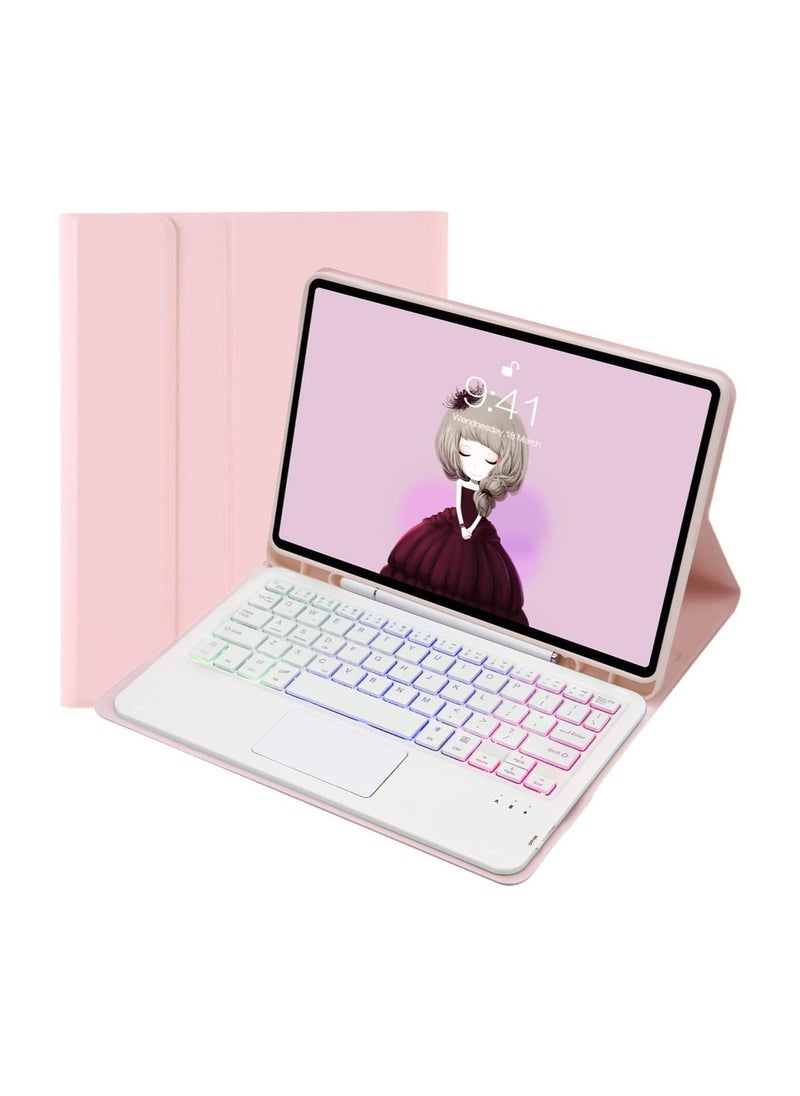 General - Magnetic trackpad keyboard compatible with Samsung Galaxy Tab S9 FE Plus 2023 12.4-inch (SM-X610/X616) with pen holder, foldable Funda Cover for Tab S9 FE+ with keyboard - Image 1