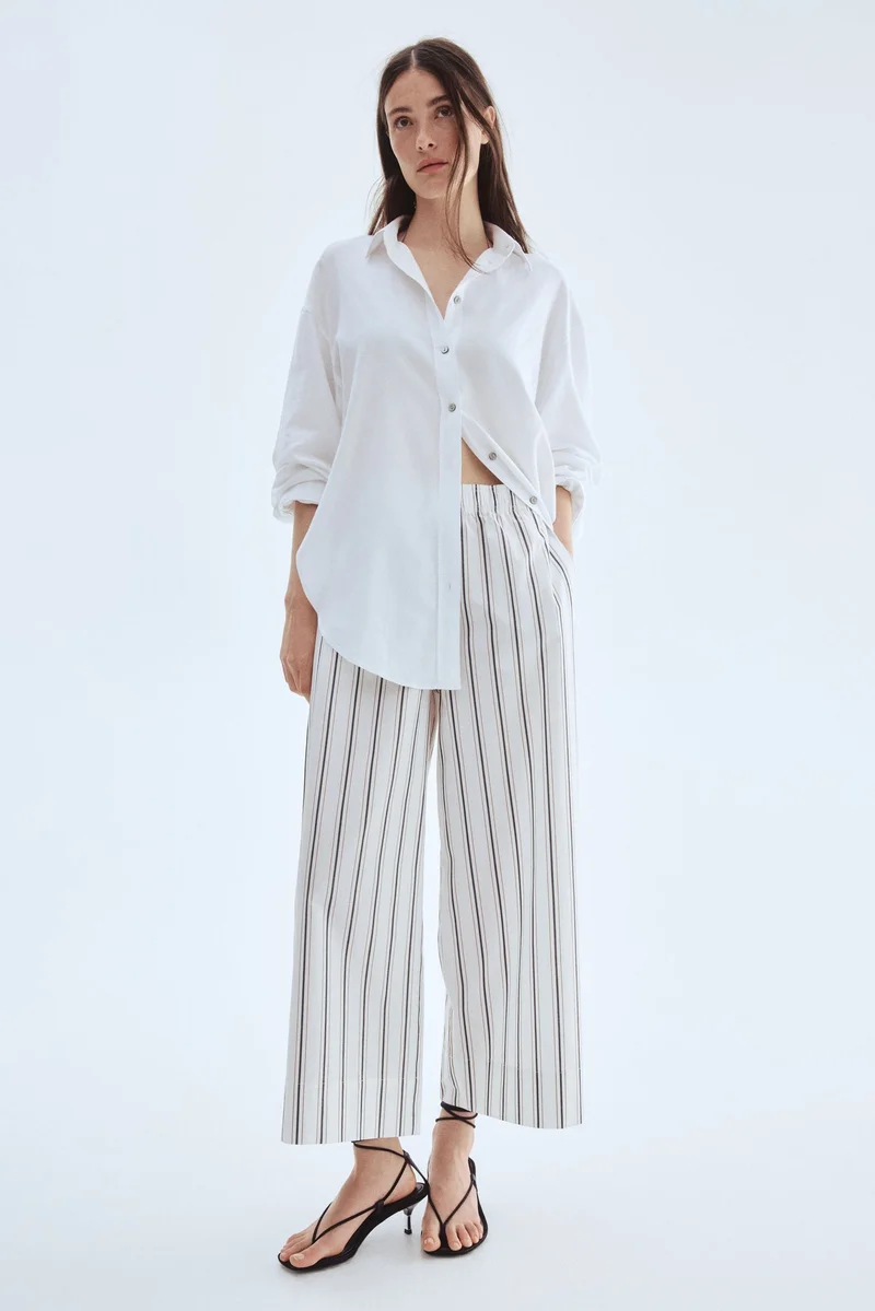 H&M Ankle-length cotton trousers