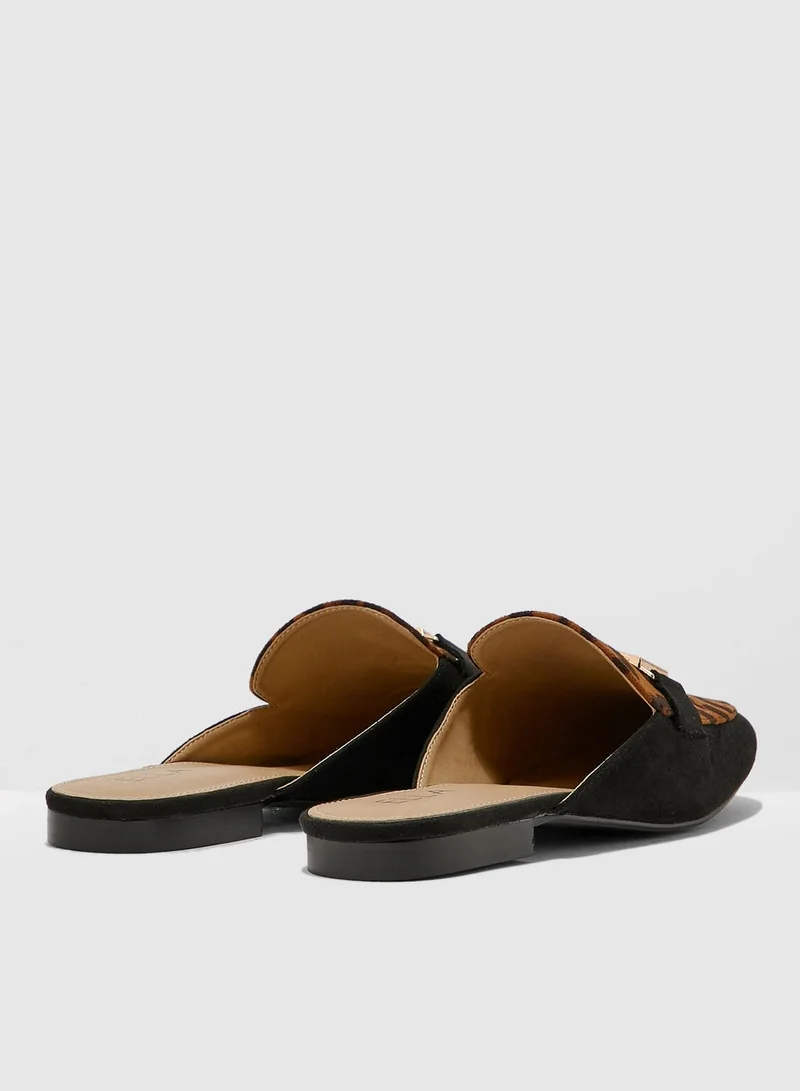 ELLA Slip on Mule In Leopard Print