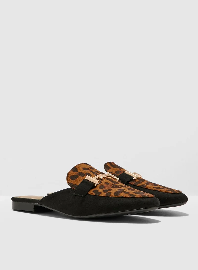 ELLA Slip on Mule In Leopard Print