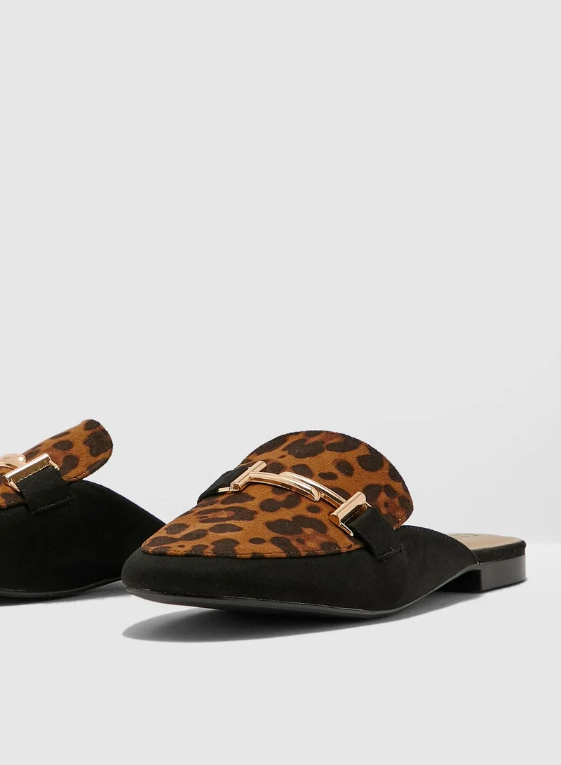 ELLA Slip on Mule In Leopard Print