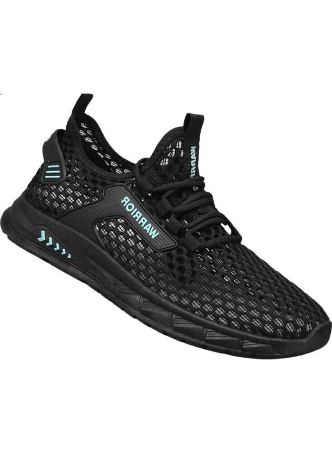 Pull Back Warrior Men's Hollow Mesh Shoes أحذية رجالية متعددة الاستخدامات مريحة وتنفس-3146z Black 43 - Image 3