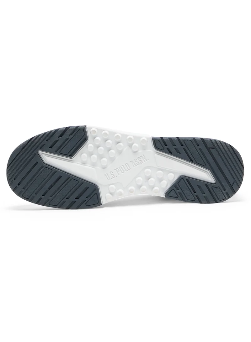U.S. Polo Assn. Men's White High-Top Sneakers - Lightweight Sporty Design, Comfortable Ankle Support for Casual Wear