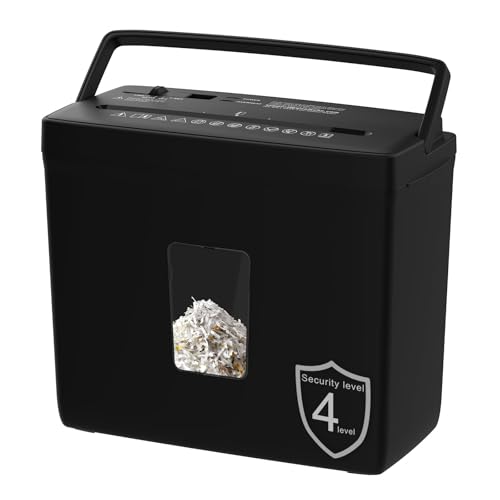 Suntiko Paper Shredder for Home Use,5 Sheets Small Cross Cut Paper Shredder,P-4 Security Level with 2.38-Gallon Basket, 4-Mode Design-Durable & Fast and Jam Proof for Home Office Utilization - Image 1