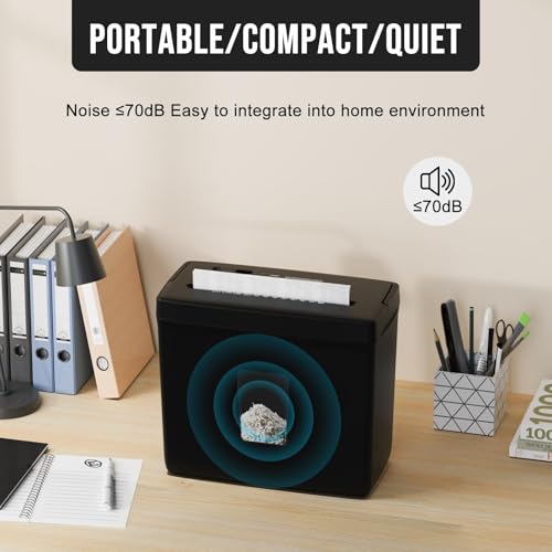 Suntiko Paper Shredder for Home Use,5 Sheets Small Cross Cut Paper Shredder,P-4 Security Level with 2.38-Gallon Basket, 4-Mode Design-Durable & Fast and Jam Proof for Home Office Utilization - Image 3