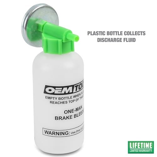 OEMTOOLS 25036 Bleed-O-Matic One-Man Brake Bleeder Kit, Featuring An Opaque Brake Bleed Bottle / Transparent Hoses and Tapered Fittings, No Mess Brake Fluid Bleeding , Multi color(Packaging May Vary) - Image 2