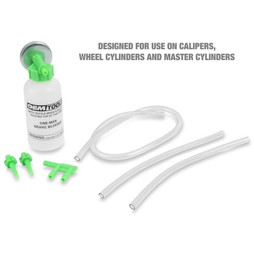 OEMTOOLS 25036 Bleed-O-Matic One-Man Brake Bleeder Kit, Featuring An Opaque Brake Bleed Bottle / Transparent Hoses and Tapered Fittings, No Mess Brake Fluid Bleeding , Multi color(Packaging May Vary) - Image 3