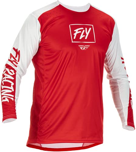 Fly Racing 2022 Adult Lite Jersey (Red/White, X-Large) - Image 5