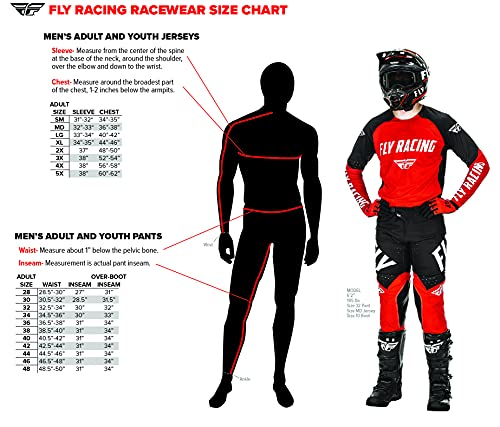 Fly Racing 2022 Adult Lite Jersey (Red/White, X-Large) - Image 3
